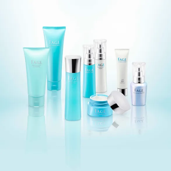 A collection of Fage skincare products