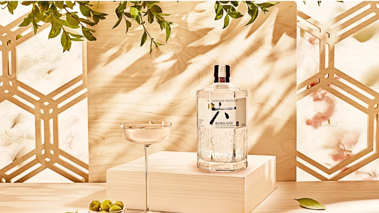 A full bottle of Roku gin